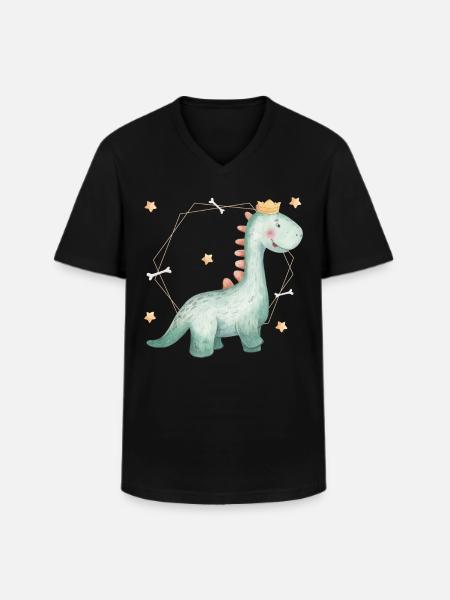 Doux bébé long-col - T-shirt col V Homme - noir