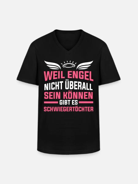 Schwiegertochter Engel Geschenk - Männer-T-Shirt mit V-Ausschnitt - Schwarz