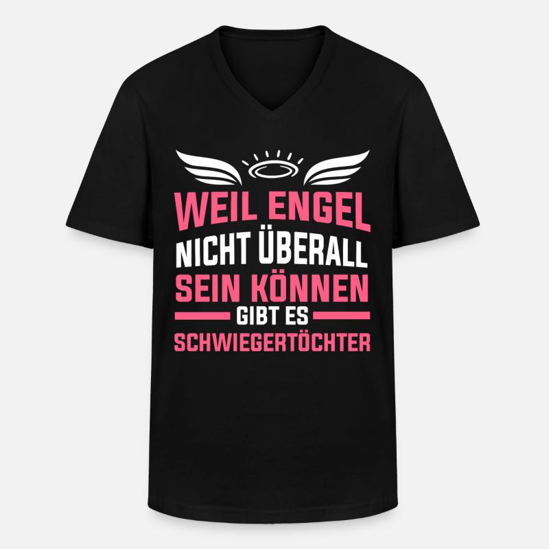 Schwiegertochter Engel Geschenk - Männer-T-Shirt mit V-Ausschnitt - Schwarz
