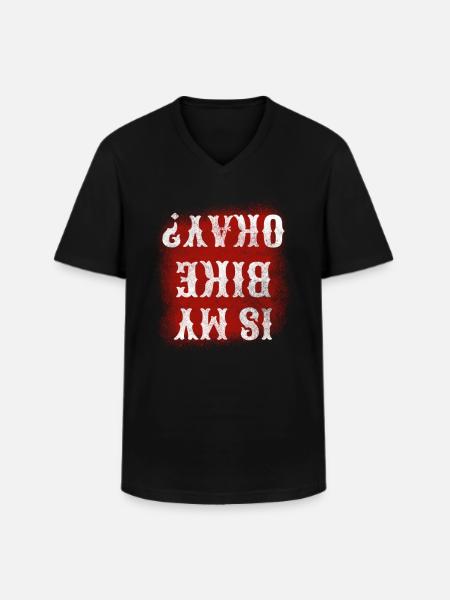 Motorcycle Biker - Men's V-Neck T-Shirt - black