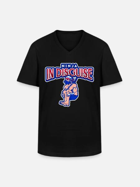 Ninja in disguise - Men's V-Neck T-Shirt - black