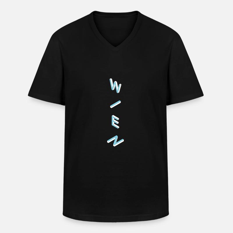 wien - Männer-T-Shirt mit V-Ausschnitt - Schwarz