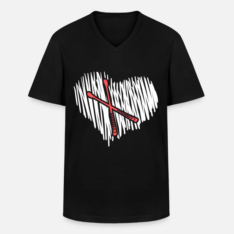 Drumsticks drummer drum sticks - Men's V-Neck T-Shirt - black