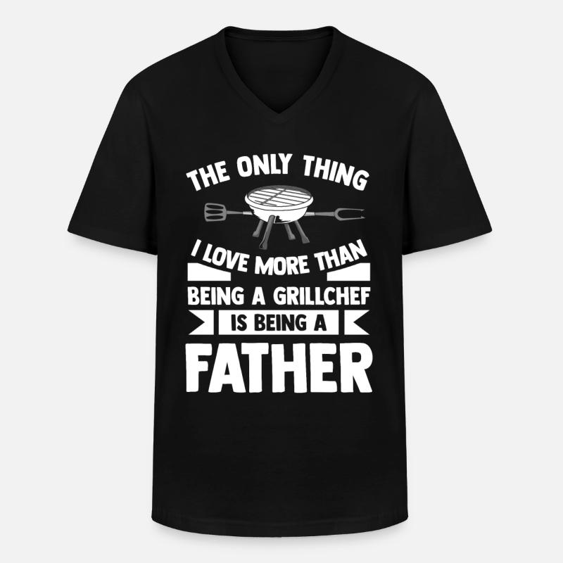Grillen - Männer-T-Shirt mit V-Ausschnitt - Schwarz
