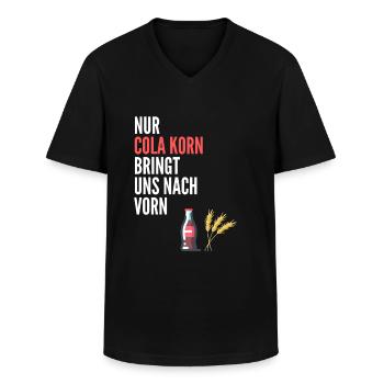 Nur Cola Korn Bringt uns nach vorn - Männer-T-Shirt mit V-Ausschnitt - Schwarz - Vorne - AI Model Male 178 dark (178cm)