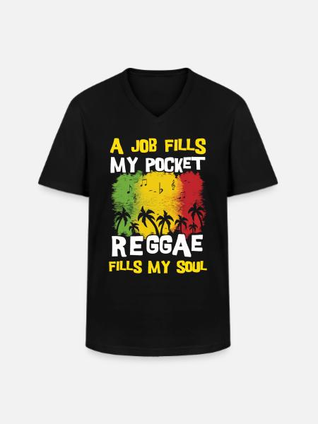 Rastafari - Men's V-Neck T-Shirt - black