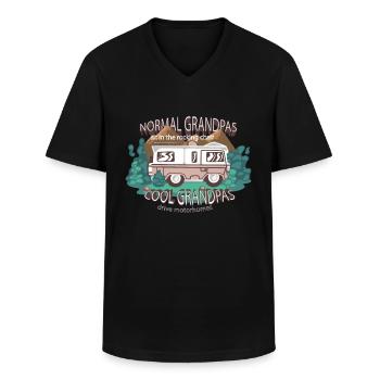 Coole Opas fahren Wohnmobil - Männer-T-Shirt mit V-Ausschnitt - Schwarz - Vorne - AI Model Male 178 dark (178cm)
