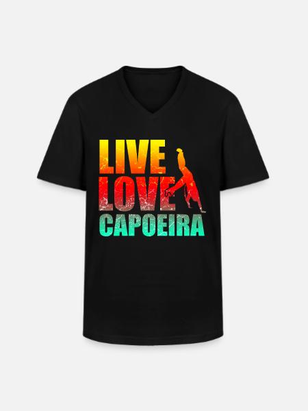 Capoeira - Men's V-Neck T-Shirt - black