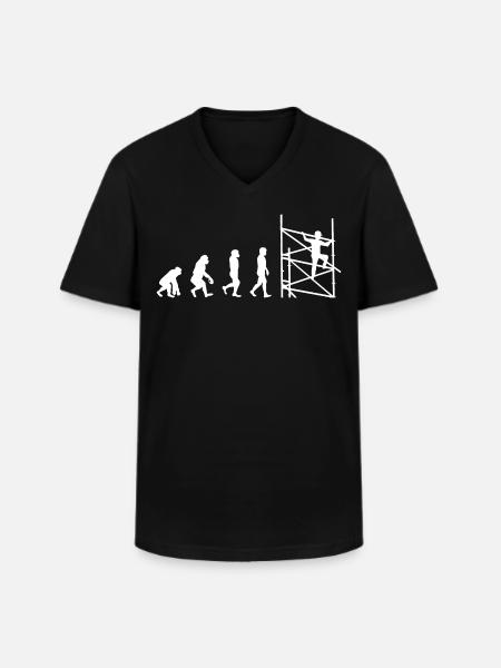 Gerüstgerüst Baugerüst Evolution - Männer-T-Shirt mit V-Ausschnitt - Schwarz