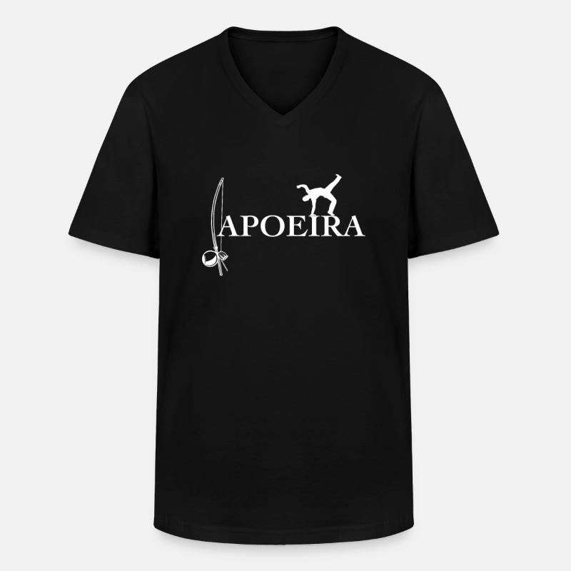 Capoeira Kampfkunst - Männer-T-Shirt mit V-Ausschnitt - Schwarz