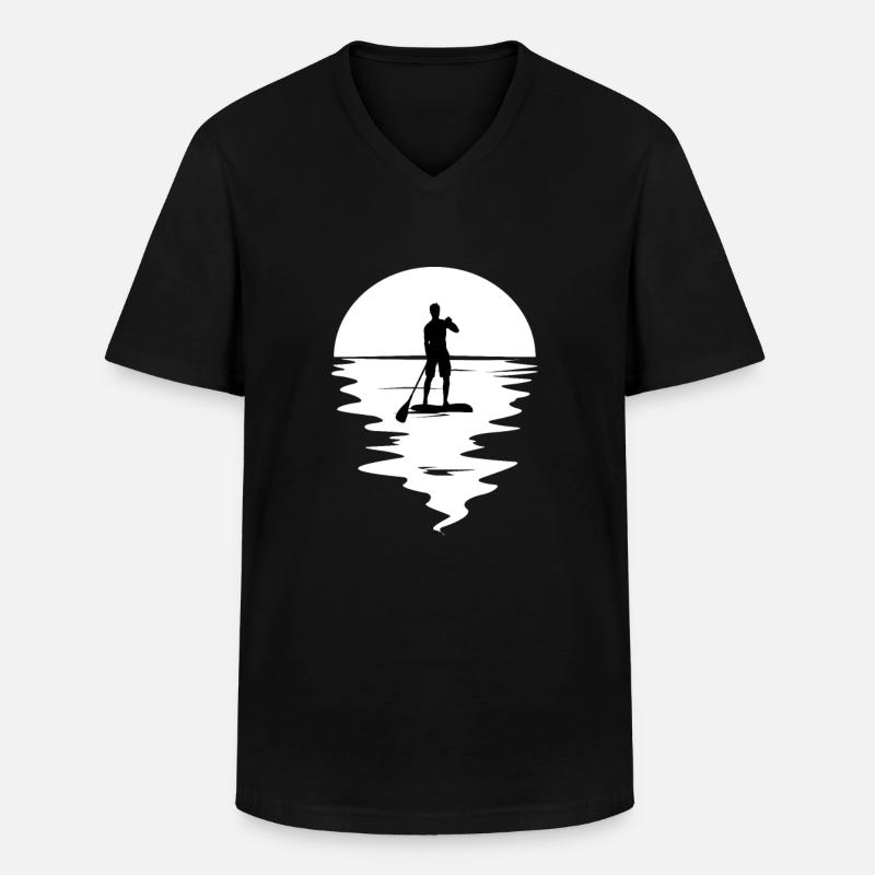 Stand up paddle Spruch - Männer-T-Shirt mit V-Ausschnitt - Schwarz