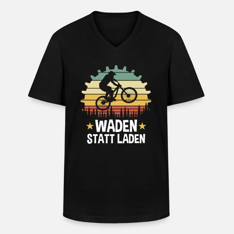 Radfahrer Waden Statt Laden - Männer-T-Shirt mit V-Ausschnitt - Schwarz