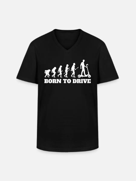 Funny E-Scooter Electric Scooter - Men's V-Neck T-Shirt - black