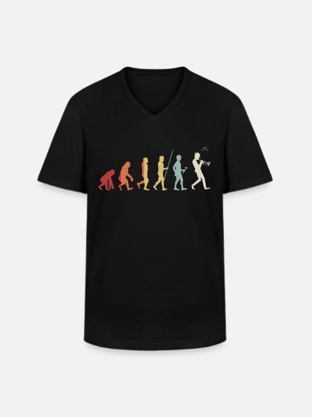 trumpet - Men's V-Neck T-Shirt - black
