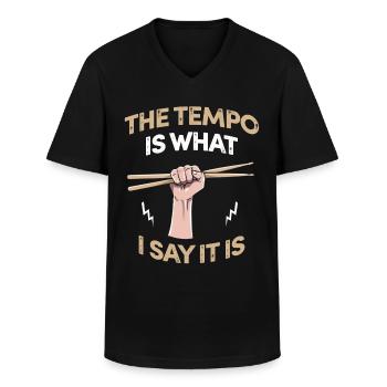 Batteries - T-shirt col V Homme - noir - Devant - AI Model Male 178 dark (178cm)