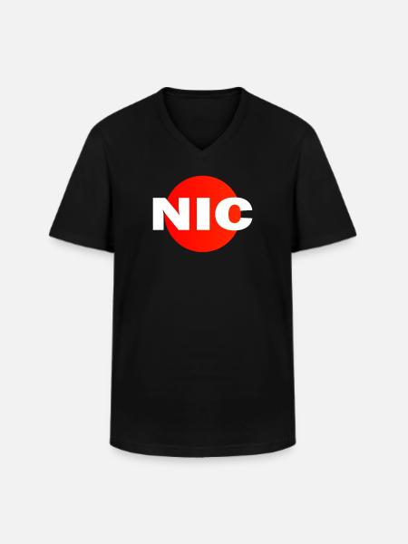 Nic - Men's V-Neck T-Shirt - black