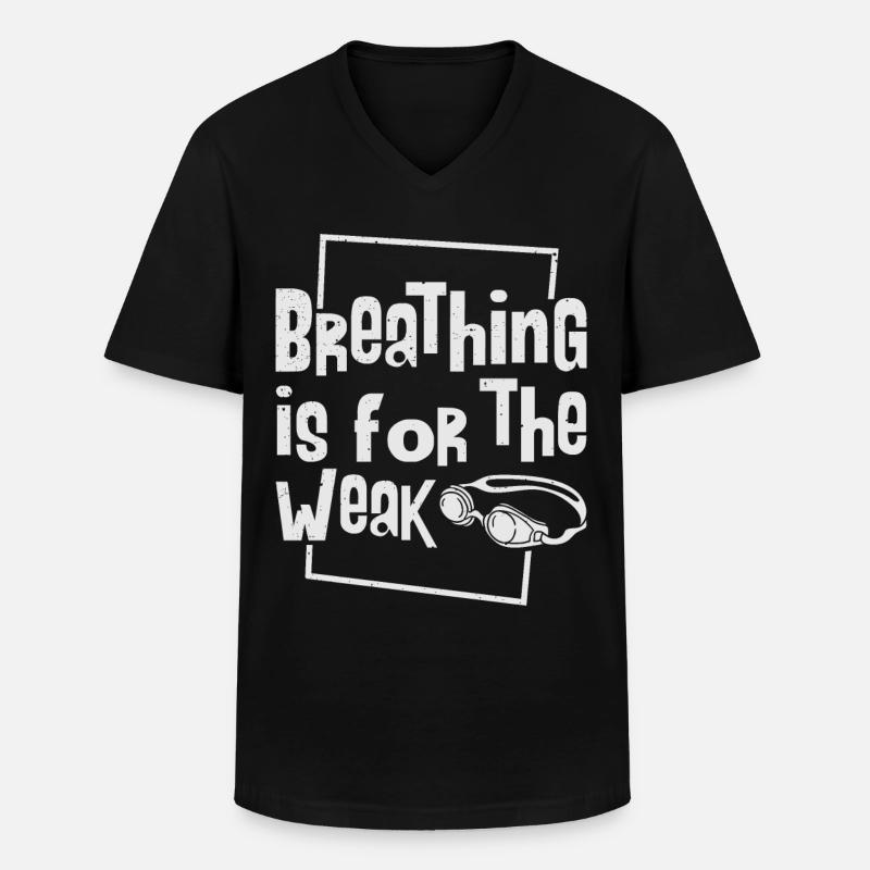 Schwimmer Schwimmen - Männer-T-Shirt mit V-Ausschnitt - Schwarz