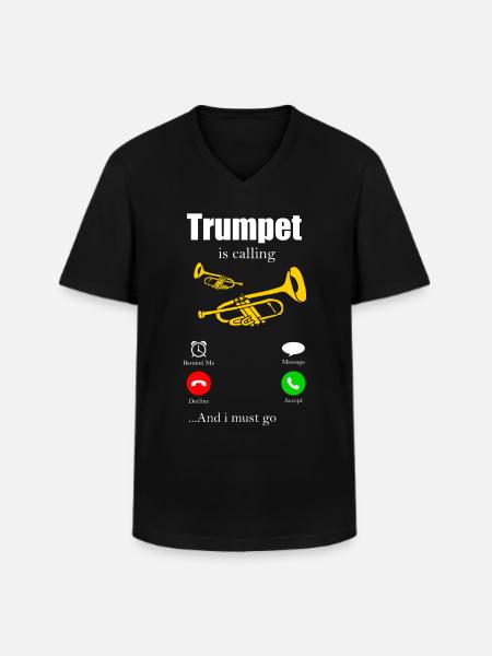 Trompette - T-shirt col V Homme - noir