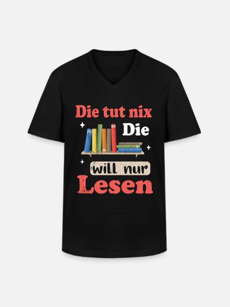 Buch - Männer-T-Shirt mit V-Ausschnitt - Schwarz