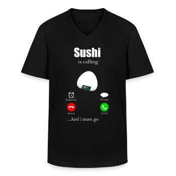 Sushi - Männer-T-Shirt mit V-Ausschnitt - Schwarz - Vorne - AI Model Male 178 dark (178cm)