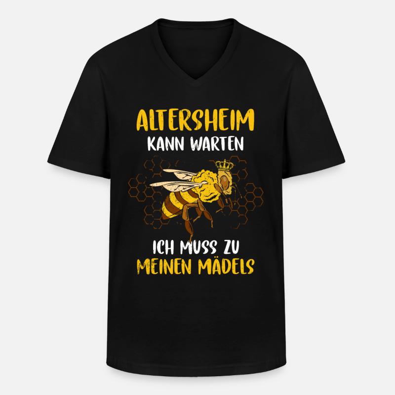 Imker - Männer-T-Shirt mit V-Ausschnitt - Schwarz