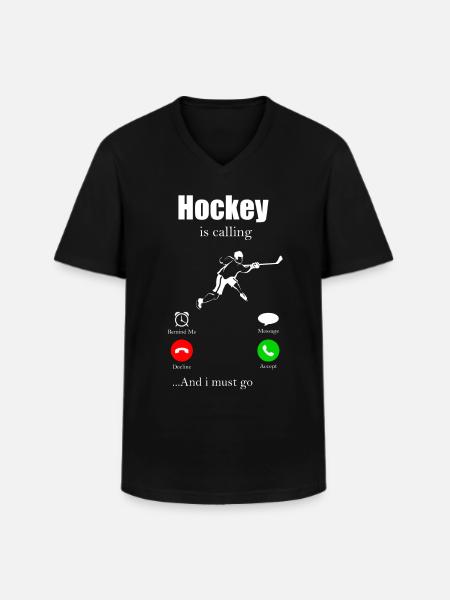 hockey - Men's V-Neck T-Shirt - black