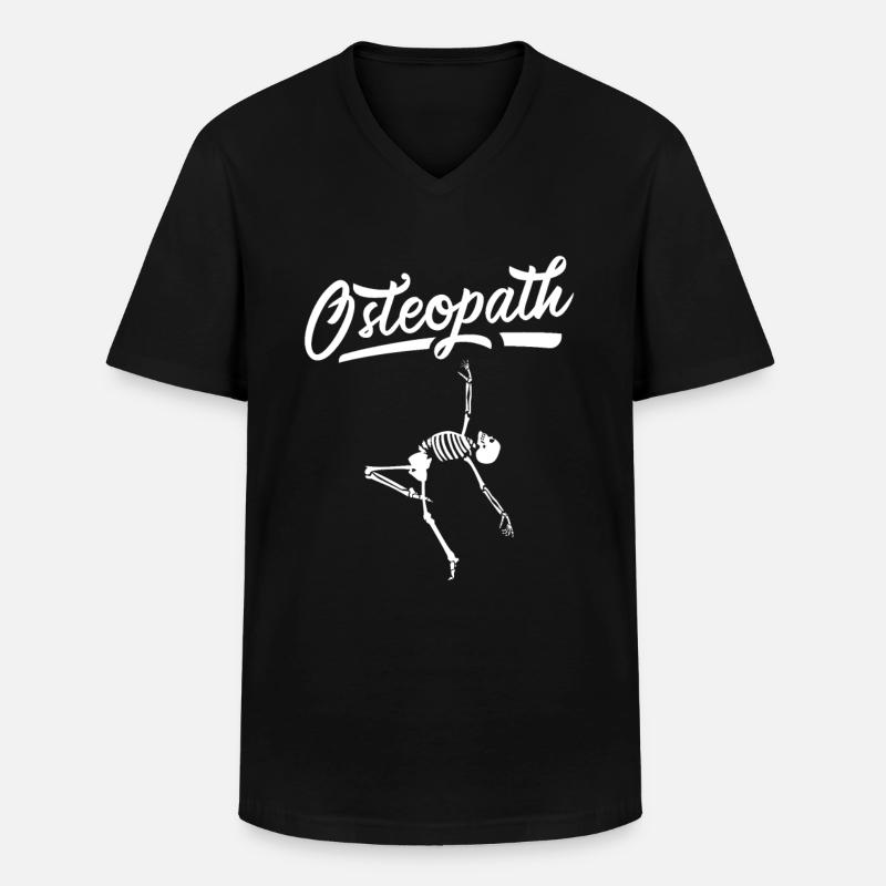 Osteopath Chiropraktiker Osteopathie Osteopathin - Männer-T-Shirt mit V-Ausschnitt - Schwarz