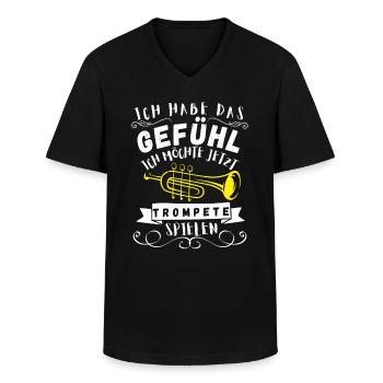 Für Trompeter Trompete spielen Spruch - Männer-T-Shirt mit V-Ausschnitt - Schwarz - Vorne - AI Model Male 178 dark (178cm)