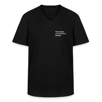 Kann Spuren von Cola & Korn enthalten - Männer-T-Shirt mit V-Ausschnitt - Schwarz - Vorne - AI Model Male 178 dark (178cm)