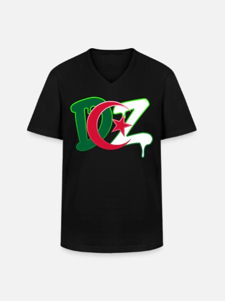 DZ Algerien - Männer-T-Shirt mit V-Ausschnitt - Schwarz