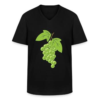 Weintrauben Trauben Hobbygärtner Ernte Weinrebe - Männer-T-Shirt mit V-Ausschnitt - Schwarz - Vorne - AI Model Male 178 dark (178cm)
