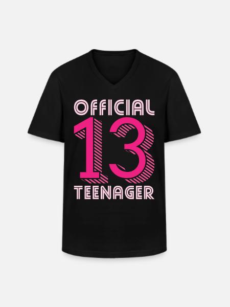 Adolescente Official 13 - T-shirt col V Homme - noir