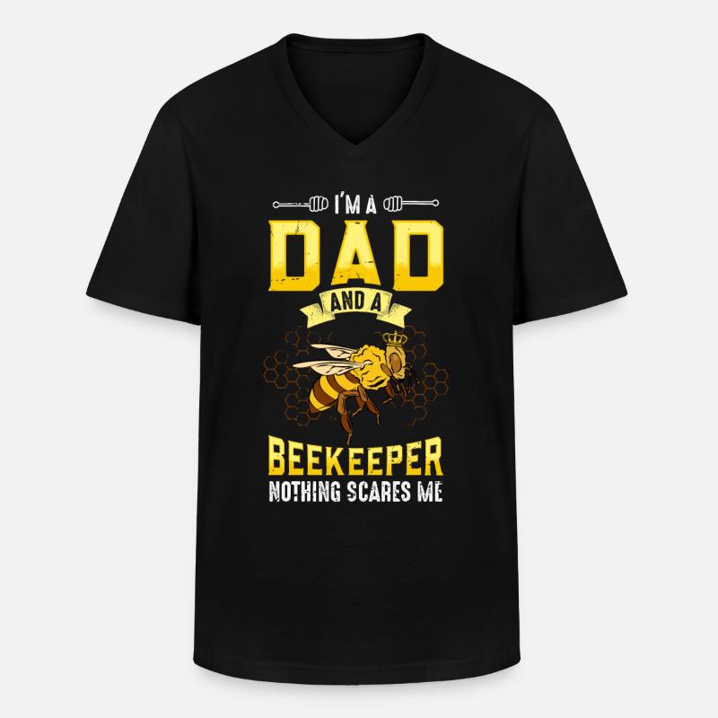 Imker - Männer-T-Shirt mit V-Ausschnitt - Schwarz