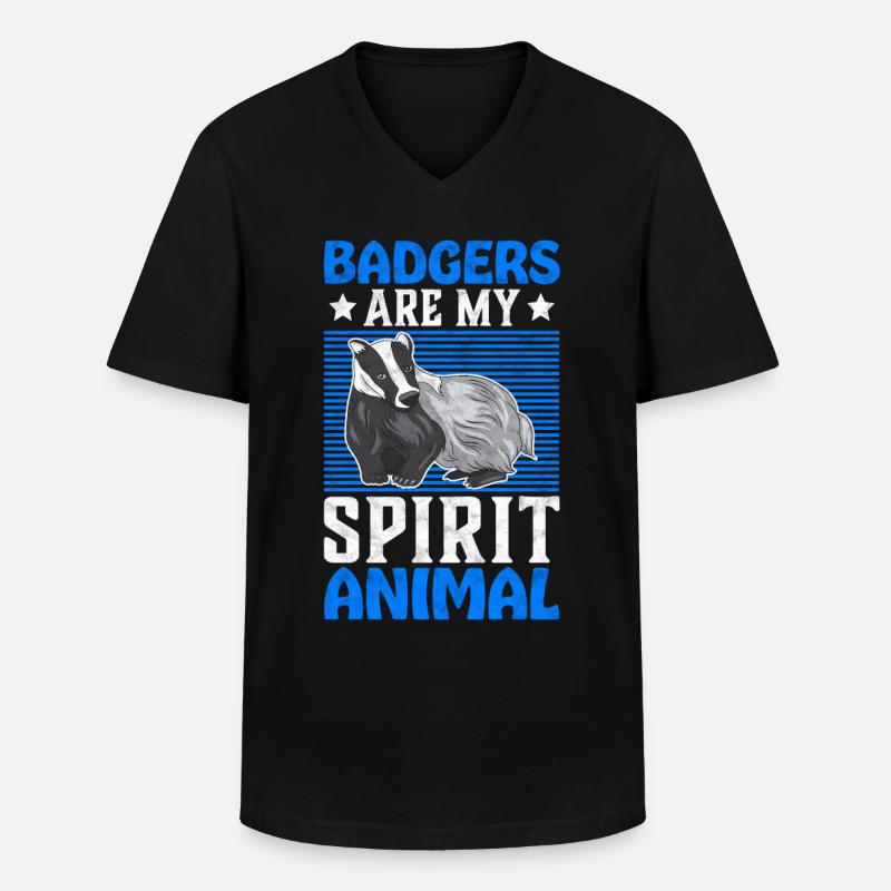 Honigdachs mein Lieblingstier Dachs Geschenk - Männer-T-Shirt mit V-Ausschnitt - Schwarz