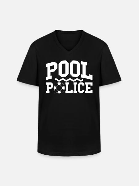 Swimming Swimmer Swim Pool Police - Men's V-Neck T-Shirt - black