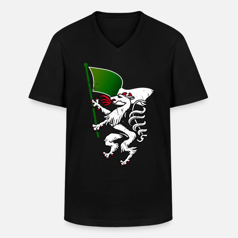 Steiermark Panther Wappen - Männer-T-Shirt mit V-Ausschnitt - Schwarz