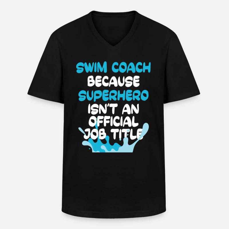 Schwimmlehrer - Männer-T-Shirt mit V-Ausschnitt - Schwarz