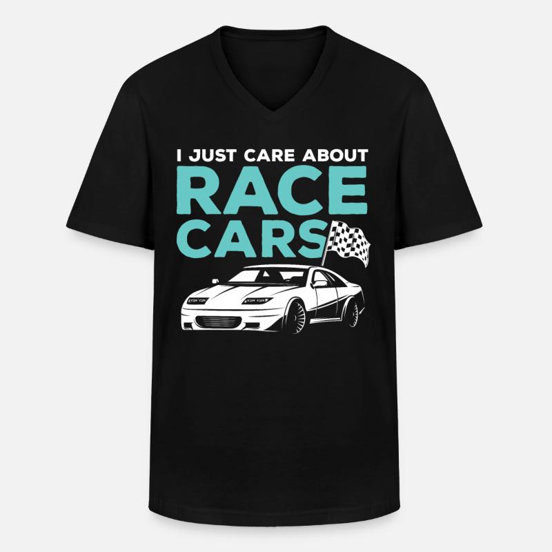 Rennnauto - Männer-T-Shirt mit V-Ausschnitt - Schwarz