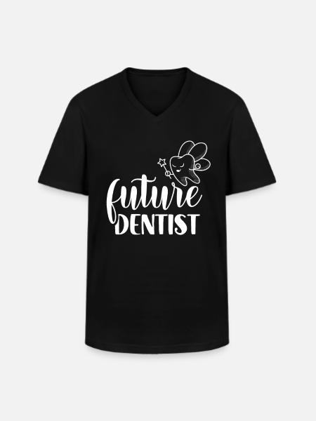 Future dentist dentistry dental assistant - Men's V-Neck T-Shirt - black
