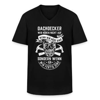 Dachdecker Zunft Geschenk Beruf Handwerker Hammer - Männer-T-Shirt mit V-Ausschnitt - Schwarz - Vorne - AI Model Male 178 dark (178cm)