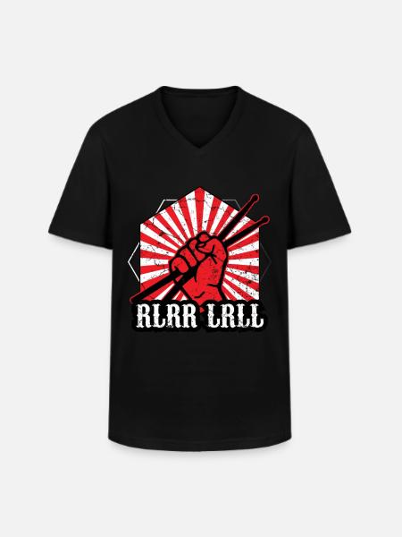 Drums Rule Drum Sticks - Men's V-Neck T-Shirt - black