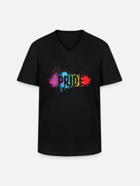 LGBT Rainbow Pride - Men's V-Neck T-Shirt - black