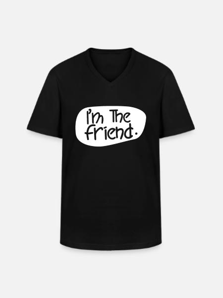 Jeg er den ven, der siger Venner bedste ven - Klassisk herre T-shirt med V-udskæring - sort