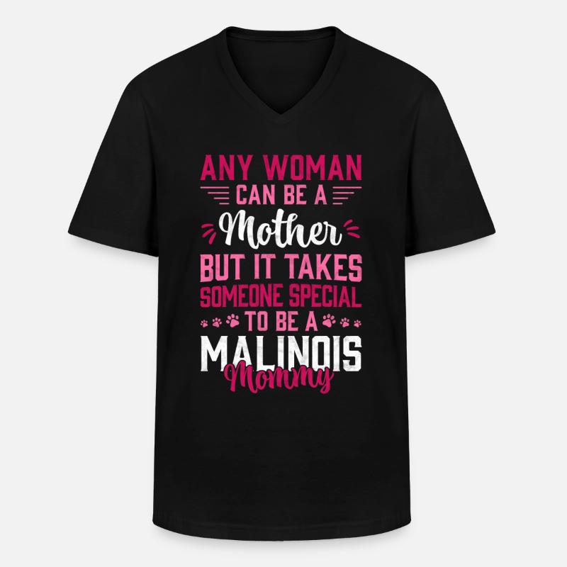 Malinois Mama Belgischer Schäferhund Geschenk - Männer-T-Shirt mit V-Ausschnitt - Schwarz