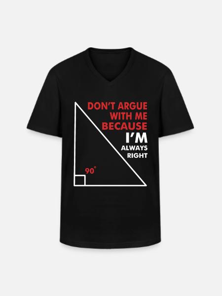 Matematiklærer siger - Matematik Joke fra læreren - Klassisk herre T-shirt med V-udskæring - sort