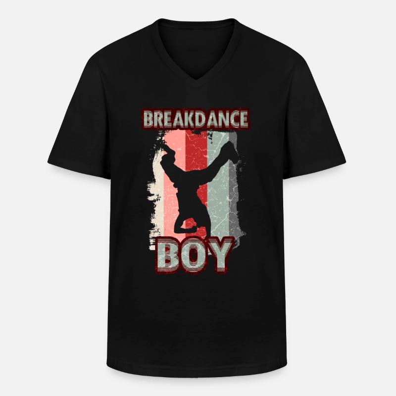 Breakdance Junge Tänzer Breakdancing - Männer-T-Shirt mit V-Ausschnitt - Schwarz