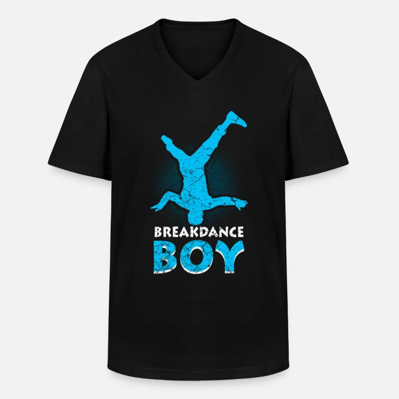 Breakdance Junge Tänzer Breakdancing - Männer-T-Shirt mit V-Ausschnitt - Schwarz