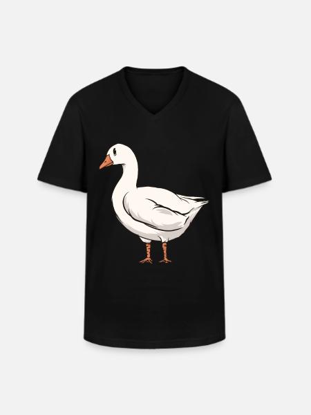 Goose Breeder - Men's V-Neck T-Shirt - black