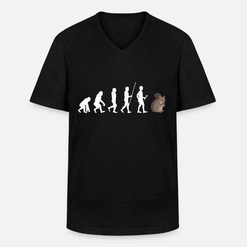 Eichhörnchen - Männer-T-Shirt mit V-Ausschnitt - Schwarz