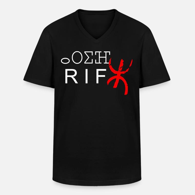Das Rif - Männer-T-Shirt mit V-Ausschnitt - Schwarz